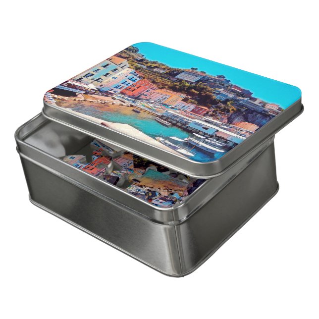 ldp SORRENTO - panorama - beach - Jigsaw Puzzle (Lid Open)