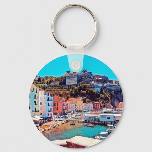 ldp SORRENTO - panorama - beach - Keychain (Front)