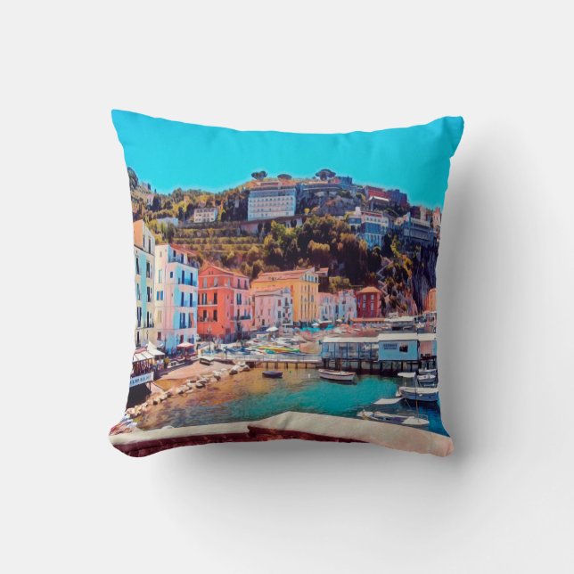 ldp SORRENTO - panorama - beach - Throw Pillow (Front)