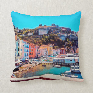ldp SORRENTO - panorama - beach - Throw Pillow