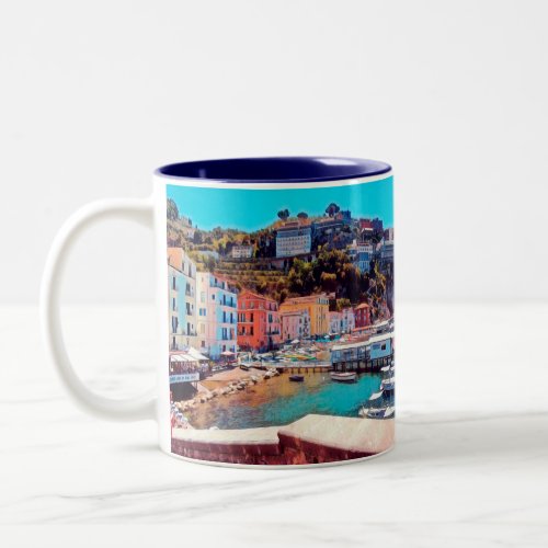 ldp SORRENTO _ panorama _ beach _ Two_Tone Coffee Mug