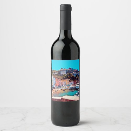 ldp SORRENTO _ panorama _ beach _ Wine Label
