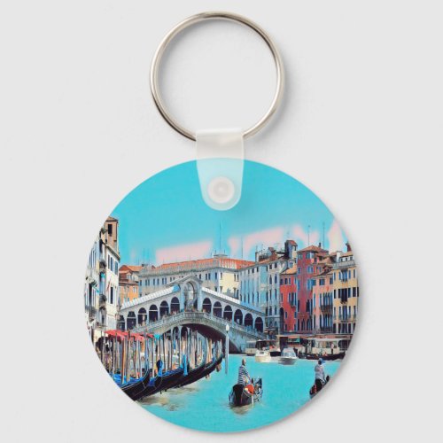 ldp VENICE _ gondolas _ rialto _ Keychain