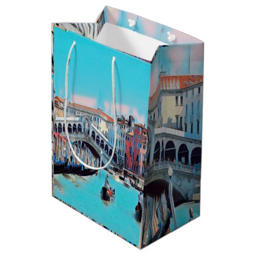 ldp VENICE _ gondolas _ rialto _ Medium Gift Bag