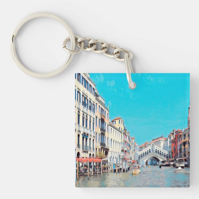 ldp VENICE - Grand Canal - Rialto beach - Keychain (Front)