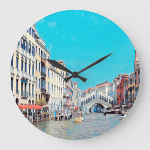 ldp VENICE - Grand Canal - Rialto beach - Large Clock