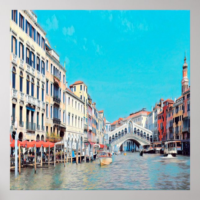 ldp VENICE - Grand Canal - Rialto beach - Poster (Front)