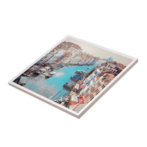 ldp VENICE _ View of the Grand Canal from Rialto Ceramic Tile