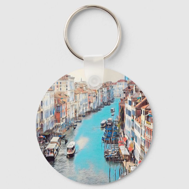 ldp VENICE - View of the Grand Canal from Rialto Keychain (Front)