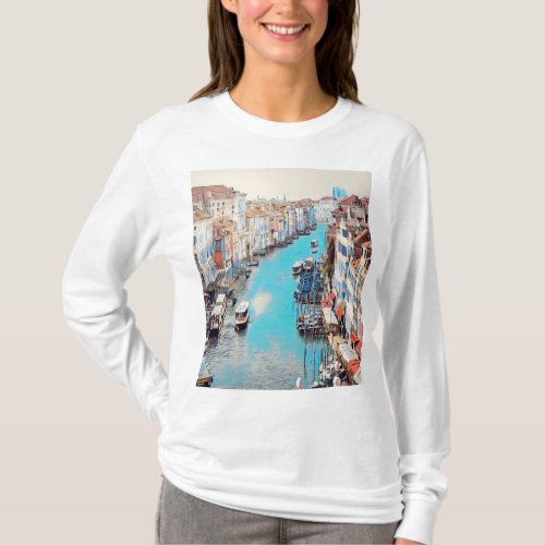 ldp VENICE _ View of the Grand Canal from Rialto T_Shirt