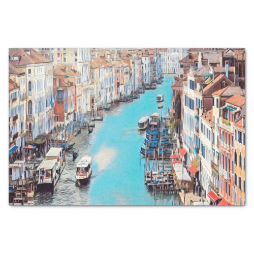 ldp VENICE _ View of the Grand Canal from Rialto Tissue Paper