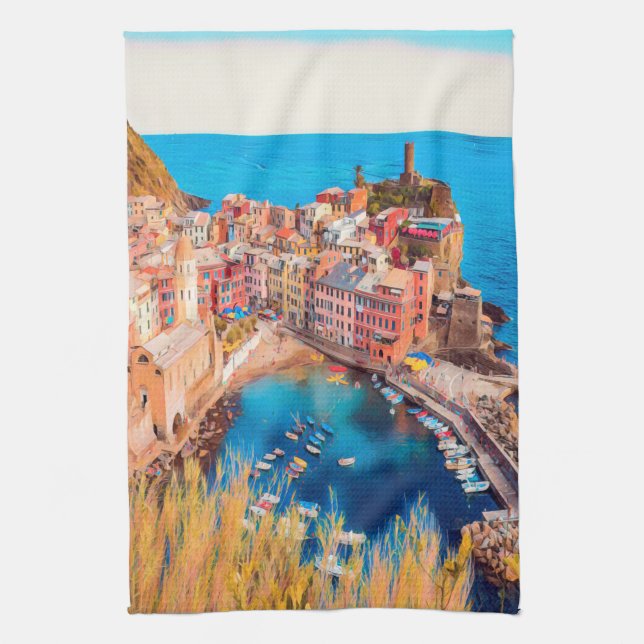 ldp VERNAZZA - Cinque Terre - Kitchen Towel (Vertical)