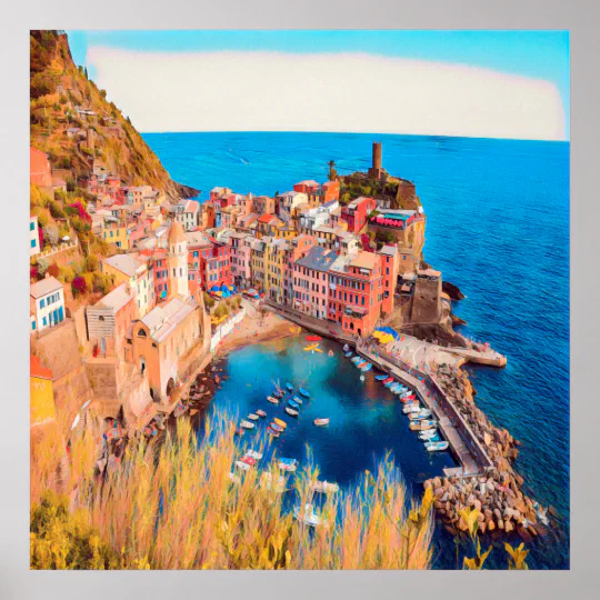 Fridge Magnet Photo Cinque Terre  Italy Vernazza Image Souvenir. 