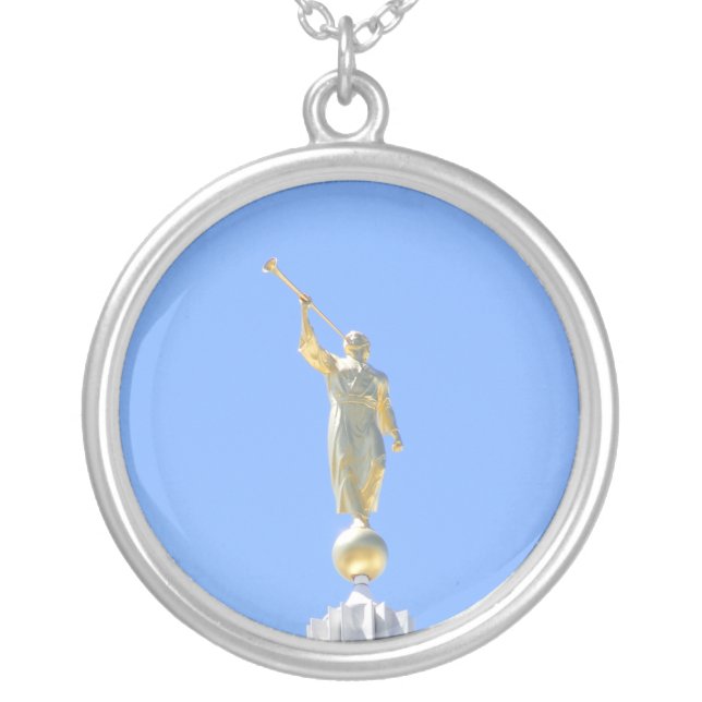 LDS angel Silver Plated Necklace (Front)