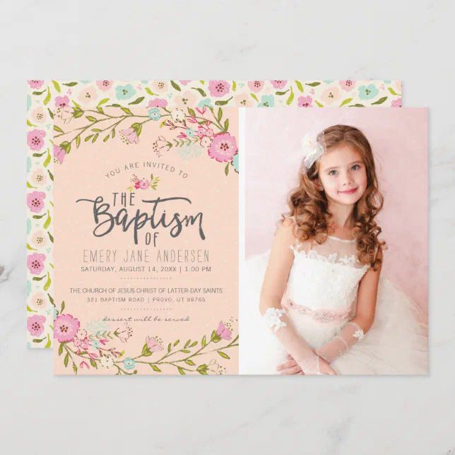 lds-baptism-photo-invitation-elegant-pink-girl-zazzle for Free Printable Lds Baptism Invitations LDS BAPTISM PHOTO INVITATION | Elegant Pink Girl | Zazzle for Free Printable Lds Baptism Invitations