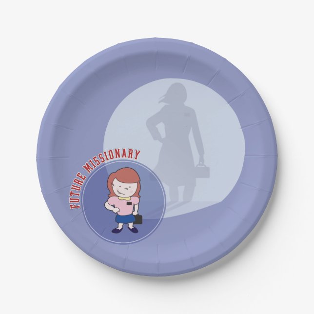 LDS future missionary paper plates (Front)
