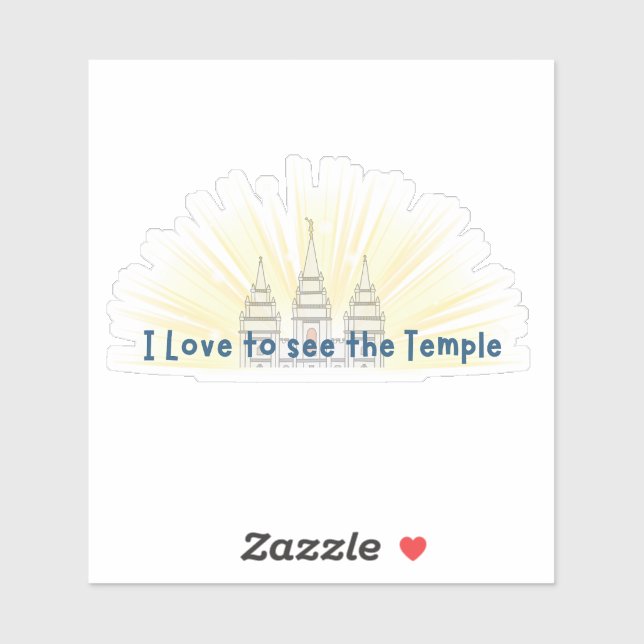 LDS I Love to See the Temple Primary, Youth, Gift Sticker (Sheet)