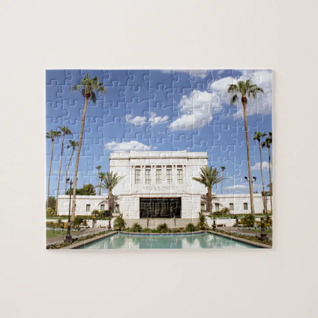 lds mesa arizona temple mormon picture jigsaw puzzle | Zazzle