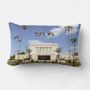 lds mesa arizona temple mormon picture lumbar pillow