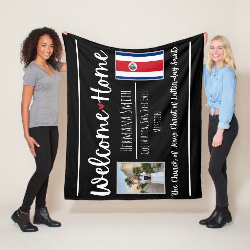 LDS Missionary Homecoming Welcome Home Custom Sign Fleece Blanket