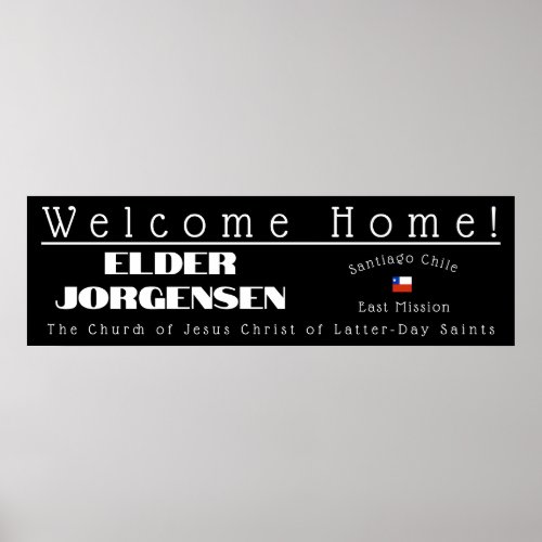 LDS Missionary Welcome Home Custom Poster Sign