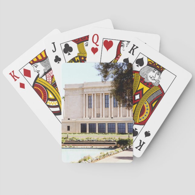 lds mormon mesa arizona temple picture poker cards (Back)