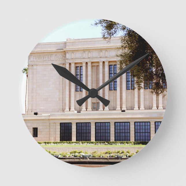 lds mormon mesa arizona temple picture round clock (Front)