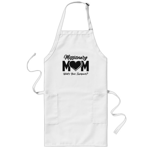 LDS Mormon Missionary Mom Long Apron (Front)