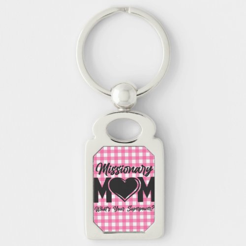 LDS Mormon Missionary Mom Metal Keychain Key tag