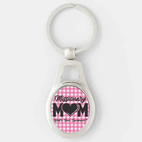 LDS Mormon Missionary Mom Metal Keychain Key tag