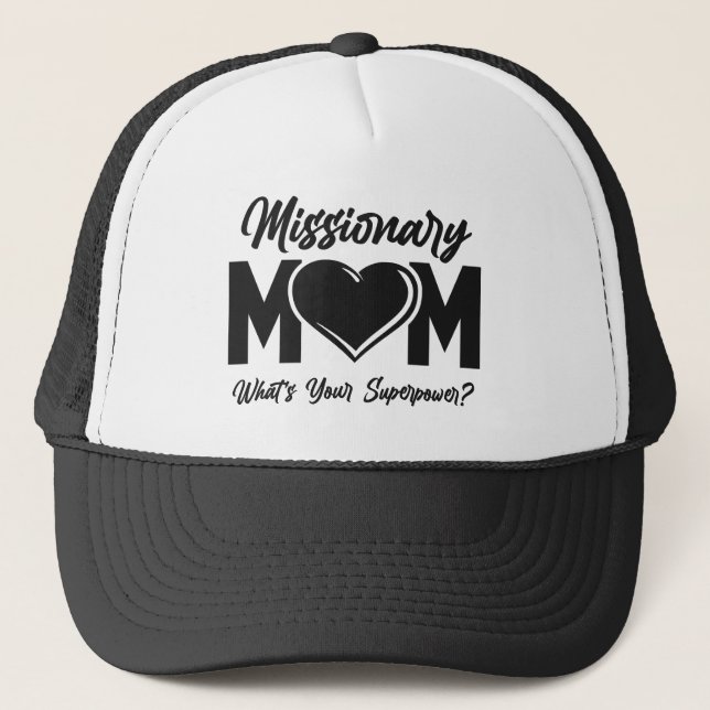 LDS Mormon Missionary Mom Trucker Hat Baseball Cap (Front)