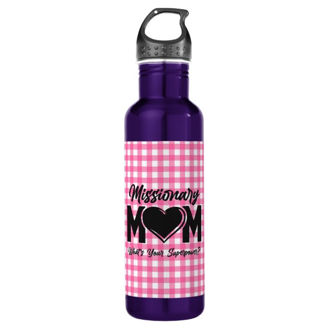 LDS Mormon Missionary Mom Water Bottle (Front)