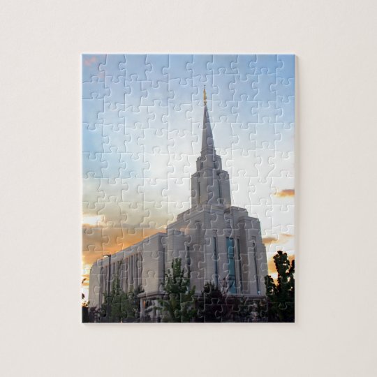 LDS mormon Oquirrh Mountain Utah temple Jigsaw Puzzle