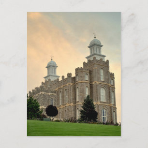 LDS Mormon Temple Logan,  Utah Postcard