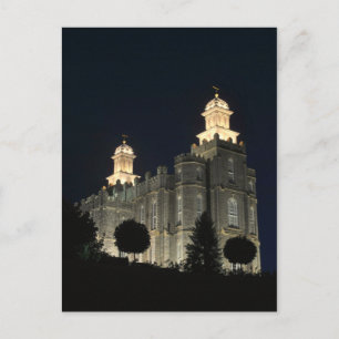LDS Mormon Temple Logan,  Utah Postcard