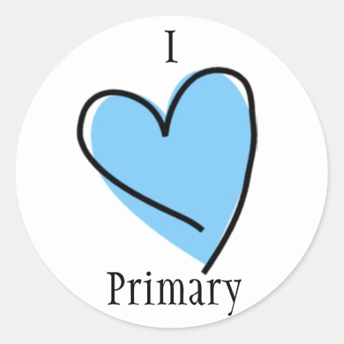 LDS Primary Stickers _ I Heart Primary blue