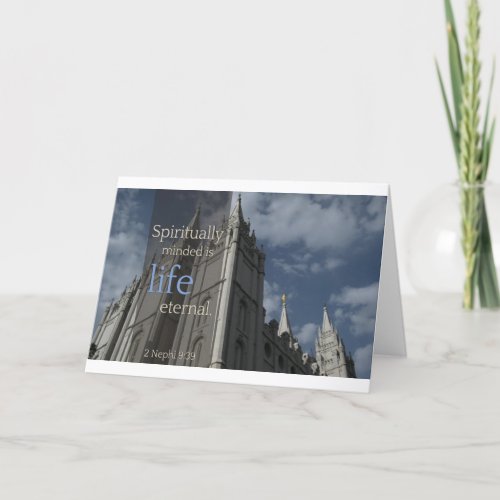 LDS Quotes Spiritually Minded is Life Eternal Card