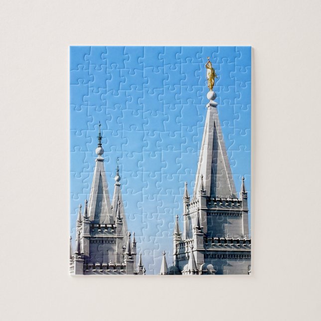 lds salt lake city temple angel moroni jigsaw puzzle (Vertical)