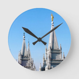 lds salt lake city temple angel moroni round clock