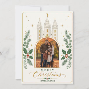 LDS Salt Lake City Temple Merry Christmas Holiday Card