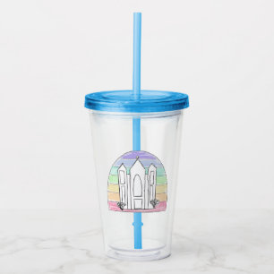 LDS Salt Lake City Temple rainbow sunset mormon Acrylic Tumbler