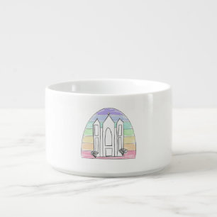 LDS Salt Lake City Temple rainbow sunset mormon Bowl