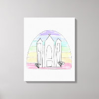 LDS Salt Lake City Temple rainbow sunset mormon