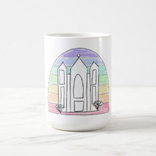 LDS Salt Lake City Temple rainbow sunset mormon  Coffee Mug