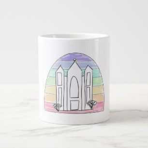LDS Salt Lake City Temple rainbow sunset mormon Giant Coffee Mug