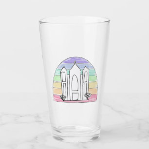 LDS Salt Lake City Temple rainbow sunset mormon Glass