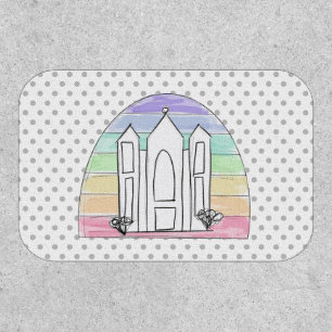LDS Salt Lake City Temple rainbow sunset mormon Patch