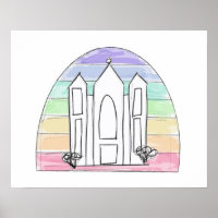 LDS Salt Lake City Temple rainbow sunset mormon 