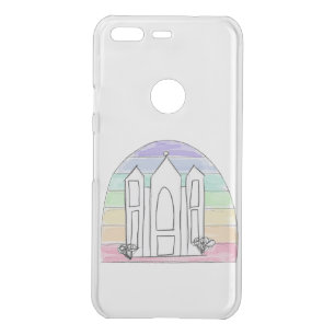 LDS Salt Lake City Temple rainbow sunset mormon  Uncommon Google Pixel Case