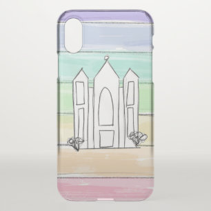 LDS Salt Lake City Temple rainbow sunset mormon iPhone X Case